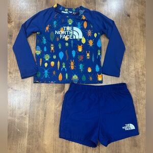 The North Face Boy Swim Trunks with Bug Rash Guard Size 3T